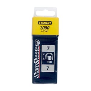 Stanley 10 mm 3/8 Inch Heavy Duty Cable Tacker Staples (Pack of 1000 Pcs), 1-CT106T
