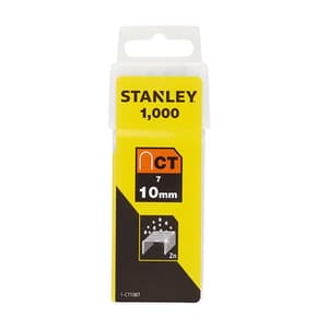 Stanley 10 mm 3/8 Inch Heavy Duty Cable Tacker Staples (Pack of 1000 Pcs), 1-CT106T