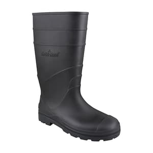 Alko Plus 15 inch PVC Gumboot with Cotton Lining & without Steel Toe (Black), APS G2