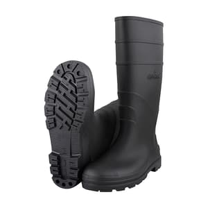 Alko Plus 15 inch PVC Gumboot with Cotton Lining & without Steel Toe (Black), APS G2