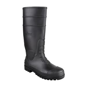 Alko Plus 15 inch PVC Gumboot with Cotton Lining & Steel Toe (Black), APS G7