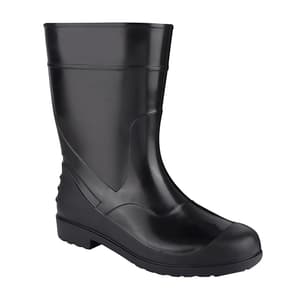Alko Plus 11 inch PVC Gumboot without Cotton Lining & Steel Toe (Black), APS G11