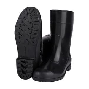 Alko Plus 11 inch PVC Gumboot without Cotton Lining & Steel Toe (Black), APS G11