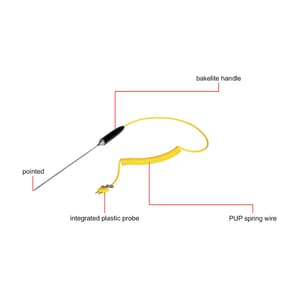 Insize -40°C ~ 600°C K-type Handheld PUP spring wire Armored Thermocouple (Pointed Sensor), 0709-HAK01