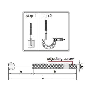 Insize 4 Pcs Small Hole Gage Set, 4208-1