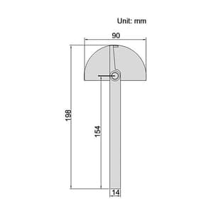 Insize 180° Protractor (Economic Type), 4780-85A