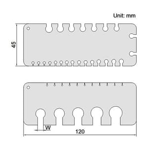 Insize 0.2 - 10 mm Square Wire Gauge, 4803-1