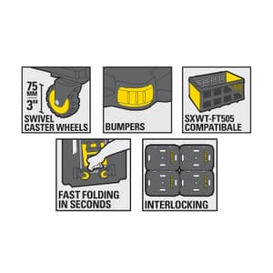 Stanley 137 Kg Load Capacity Utility Platform Dolly with Handle, SXWT-PC532-SP