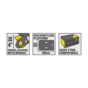 Stanley 135 Kg Load Capacity Fatmax Folding Platform Truck, FXWT-712-SP