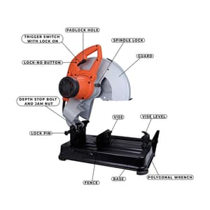Black+Decker 355mm / 2200W Chop Saw, BEM2200-IN
