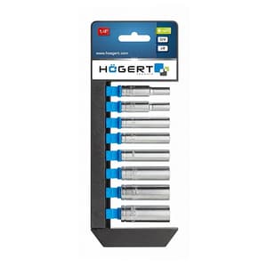 Hogert 8 Pcs 1/4 Inch Sq. Drive Deep Socket Set, HT1A886