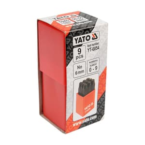Yato 66 mm / 6 mm Number Stamps (Pack of 9 Pcs), YT-6854
