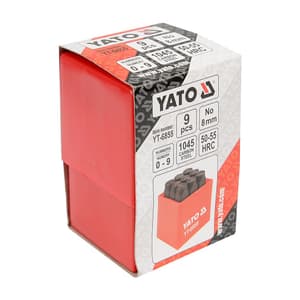 Yato 73 mm / 8 mm Number Stamps (Pack of 9 Pcs), YT-6855