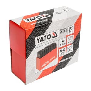 Yato 65 mm / 6 mm Letter Stamps (Pack of 27 Pcs), YT-6862