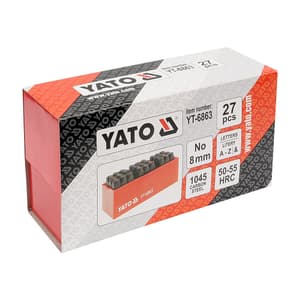 Yato 72 mm / 8 mm Letter Stamps (Pack of 27 Pcs), YT-6863