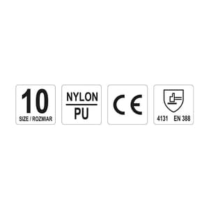 Yato Black Working Gloves, YT-7473