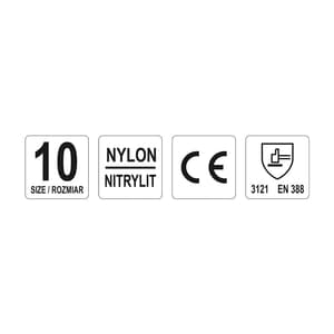 Yato Grey Working Gloves, YT-7474