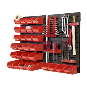 Black+Decker 43 Pieces Wall Panel Set with Bins, Racks and Holders (Tools Not Included), BDST73832-8
