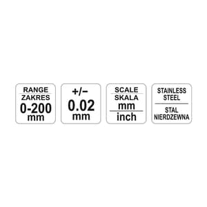 Yato 200 mm / 8 inch Vernier Caliper, YT-72003
