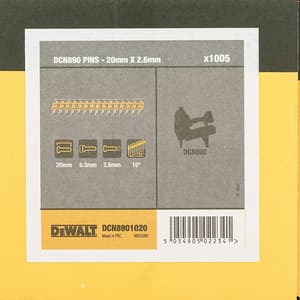 Dewalt Standard Nails 20 mm x 2.6 mm (Pack of 1005 Pcs), DCN8901020
