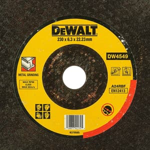 Dewalt 230 x 6.3 x 22.23 mm Metal Grinding Wheel, DW4549