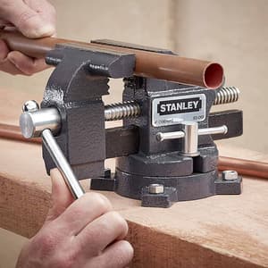 Stanley 100 mm / 4 Inch Maxsteel Light Duty Bench Vice, 1-83-065
