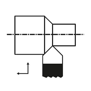 Zenstar 100 mm Length / 163 Straight Turning & Grooving Tool (Neutral NH), 163-1212