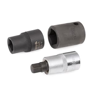 Yato 3 Pcs / 1/2 Inch Sq. Drive Pentagonal Brake Socket Bit Set, YT-06807