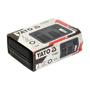 Yato 3 Pcs / 1/2 Inch Sq. Drive Pentagonal Brake Socket Bit Set, YT-06807