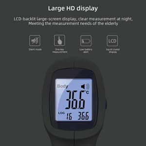 CEM 32ºC to 42.5ºC Clinical Forehead Non-Contact Infrared Thermometer (Body / Surface Mode), DT-8806H
