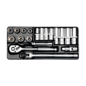 Yato 19 Pcs 3/8 Inch Sq. Drive Socket Set,YT-38641