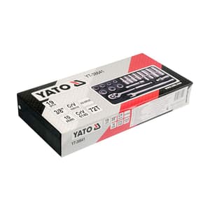 Yato 19 Pcs 3/8 Inch Sq. Drive Socket Set,YT-38641