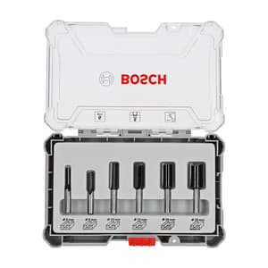 Bosch 6 mm shank Straight Router Bit Set (Pack of 6 Pcs), 2 607 017 465