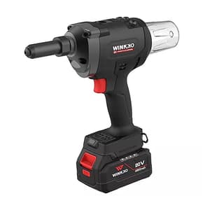 Winkko 3.0 - 6.4 mm Brushless Cordless Riveter with 1 Pcs Charger & 2 Pcs 4.0 Ah Batteries, HRG-201BL