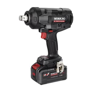 Winkko 40V Max / 2200 Nm Brushless Cordless Impact Wrench with 1 Pcs Charger & 2 Pcs 4.0 Ah Batteries, HIW-401BL