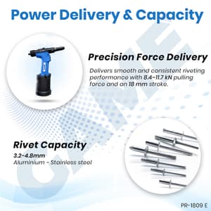 Game 3.2 - 4.8 mm Air Hydraulic Riveter, PR-1809E