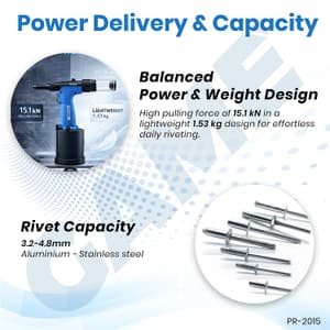 Game 3.2 - 4.8 mm Air Hydraulic Riveter (20 mm Stroke), PR-2015