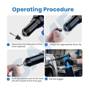 Game 3.2 - 4.8 mm Air Hydraulic Riveter (20 mm Stroke), PR-2015