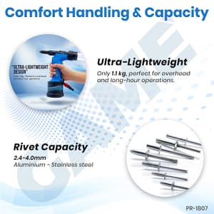 Game 2.4 - 4.0 mm Air Hydraulic Riveter, PR-1807