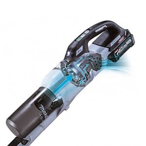 Makita 40Vmax XGT BL 250 ml Cordless Cyclone Attachment Vacuum Cleaner with Rapid Charger & 2 Pcs 2.5 Ah Batteries, CL003GD201