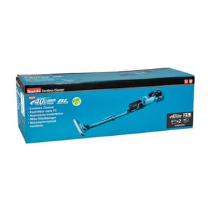 Makita 40Vmax XGT BL 250 ml Cordless Cyclone Attachment Vacuum Cleaner with Rapid Charger & 2 Pcs 2.5 Ah Batteries, CL003GD201