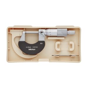Mitutoyo 0 - 25 mm Outside Micrometer with Ratchet Stop, 102-311