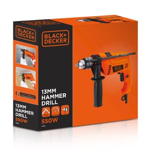 Black+Decker 550W 13mm Variable Speed Reversible Hammer Drill / Driver, HD555-IN