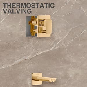 Kohler Aqua Turbo 235 Single-Control Recessed Bath & Shower Valve With Faceplate Diverter In French Gold Finish, K-882IN-AF