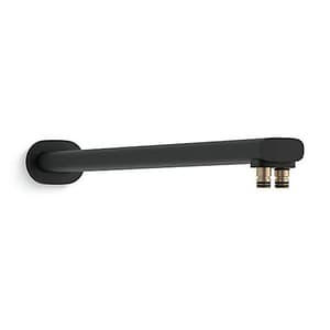 Kohler Statement Dual Function Wallmount Rainhead Arm In Matte Black Finish, K-26324IN-BL