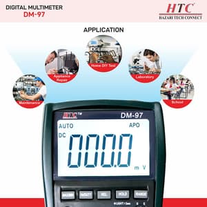 HTC 3-3/4 Digit / 3999 Count True RMS Digital Multimeter With Backlight & Auto Power Off, DM-97
