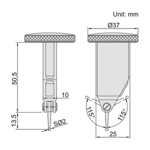Insize 0.8 mm Vertical Type Dial Test Indicator, 2398-08