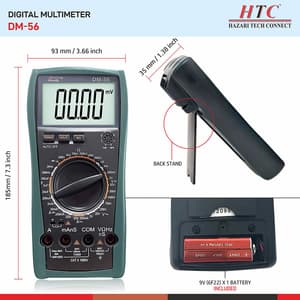 HTC 4-1/2 Digit / 19999 Count Digital Multimeter With Backlight & Conductance, DM-56