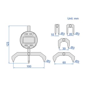Insize 5-910 mm Digital Radius Gauge, 2511