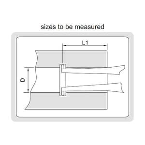 Insize 12.7 - 216 mm Digital Internal Caliper Gauge (Economic Type), 2711-216